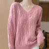 Maglione da donna in cashmere cashmere Qinghe 30% cashmere 70% lana pullover autunnale e invernale caldo e alla moda