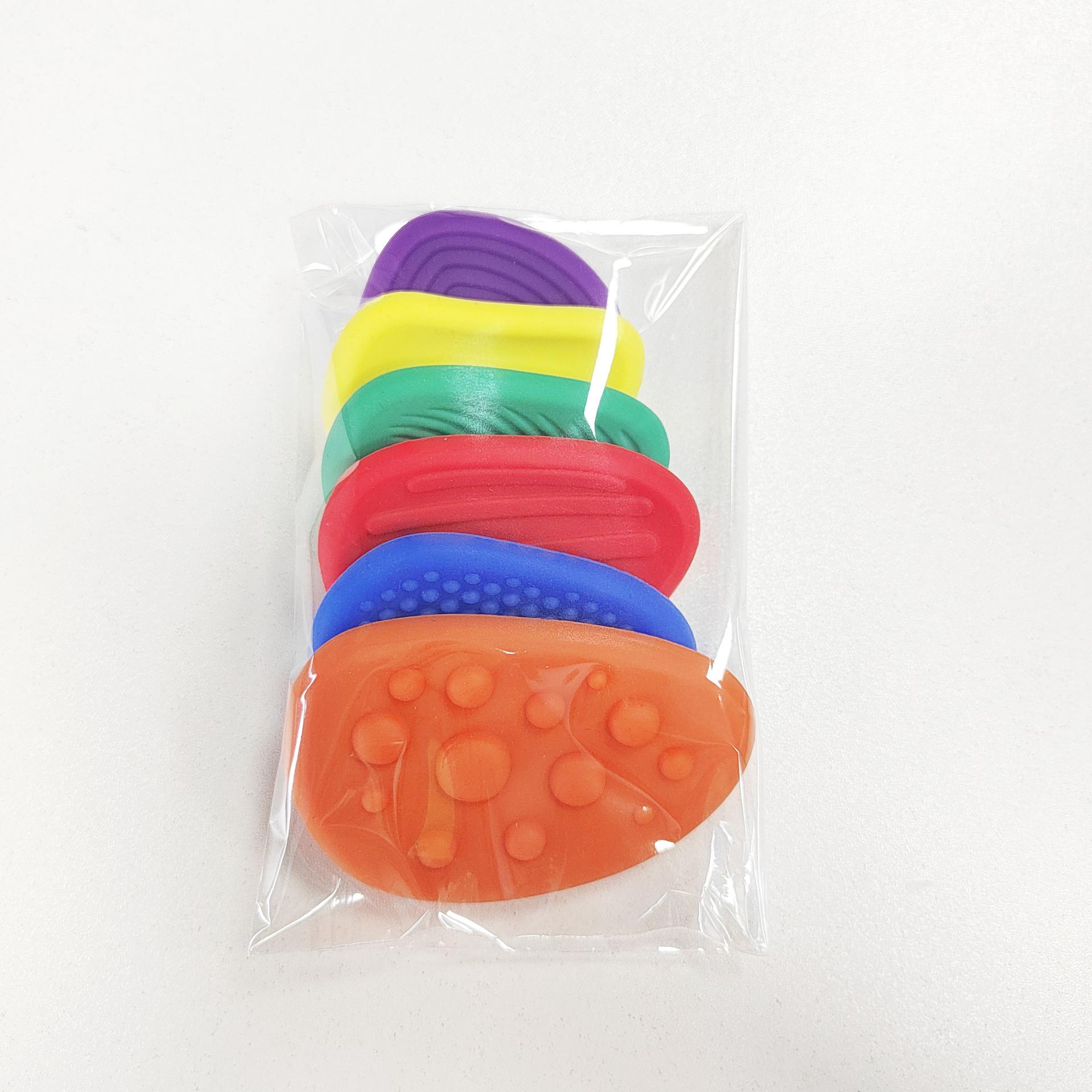 

Сенсорные силиконовые камни-фиджеты для взрослых, 6 штук, текстурированные, для детей с аутизмом, успокаивающие, для снятия стресса, детские подарки