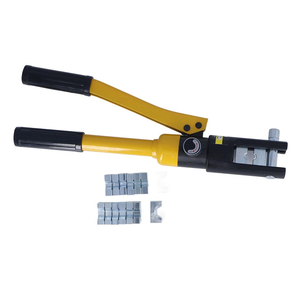 Set clești hidraulici 8T 10?Presă hidraulică de sertizat sârmă metalică de 120 mm² cu cutie de depozitare pentru oțel inoxidabil