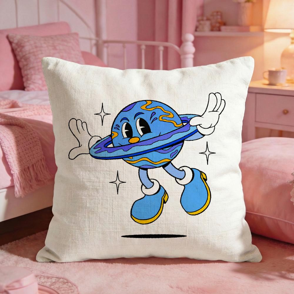 ArtCartoon Big EyesS Cushion Cover Premium Comfort Reversible Pillow Cove Two in One Design for Any Room Car Interior