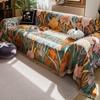 Retro American Sofa Cover Fabric Flower Pattern Anti Slip Sofa Towel Light Luxury Blended Sofas Cover Full Coverage Of Scarves