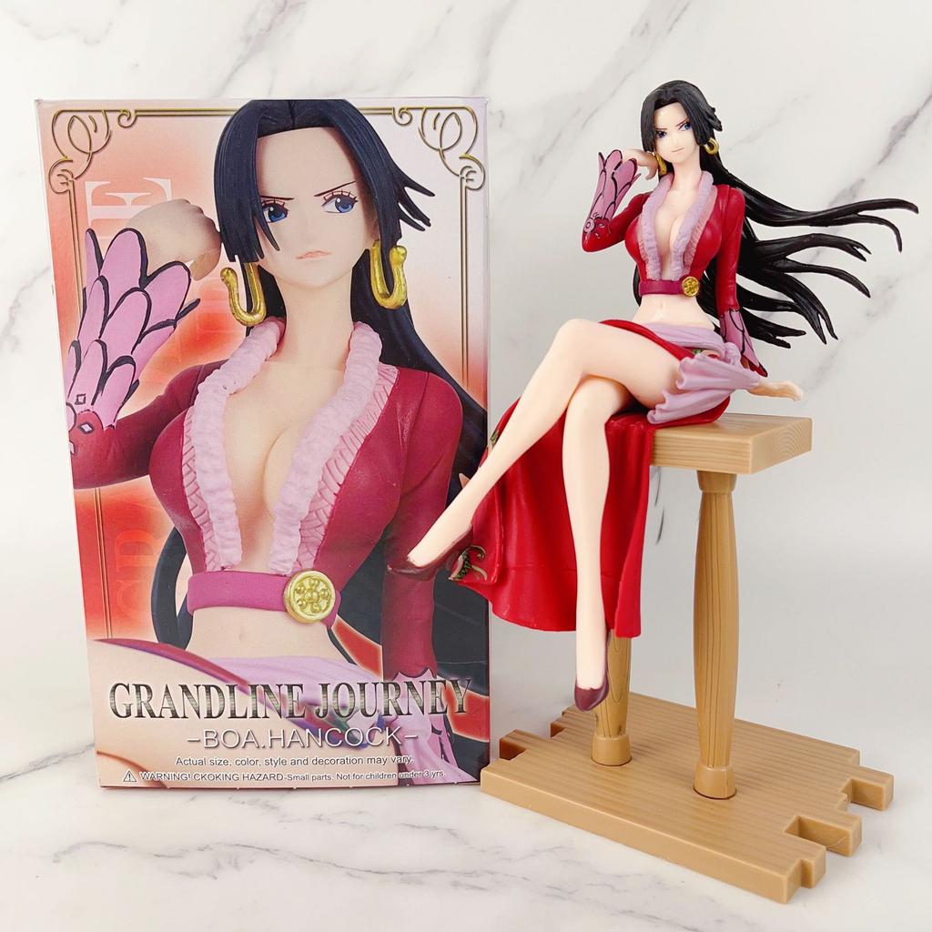 Four Models of One Piece At the Bar, Anime Figures Standing Pose, Empress Standing Pose, Vivi Lying Down, Nami Sitting Pose, Ace Ornaments
