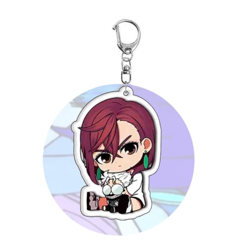 Set of 6 Acrylic Keychains featuring Dandadan, Momo Ayase, Ken Takakura, Turbo Babaa, and Hoshiko Ayase. Cute Anime Character Pendants for Decoration