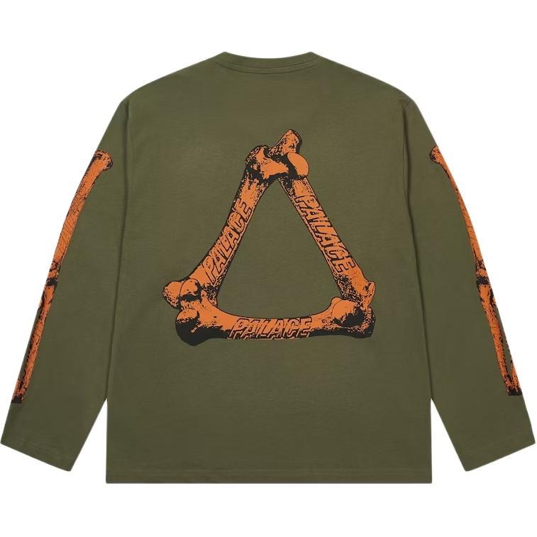 

Palace Трикотажный лонгслив Tri-Bone The Deep Green, унисекс, P29LS031 L
