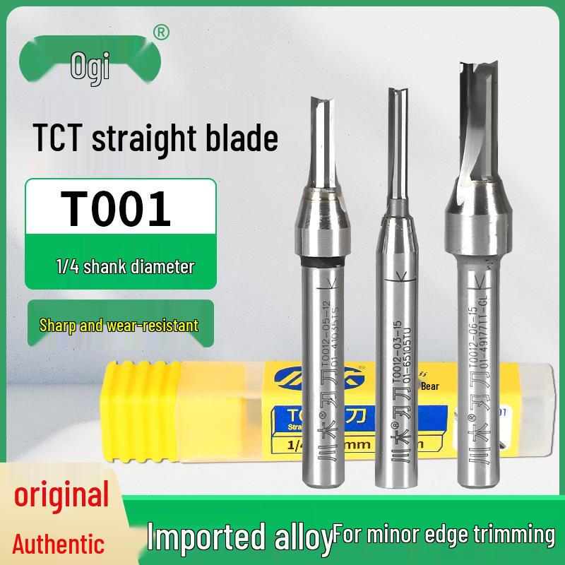 Kawaki TCT Double-Edged 1/4" Small Router Trimmer Knife Woodworking Slotting Cutter T001