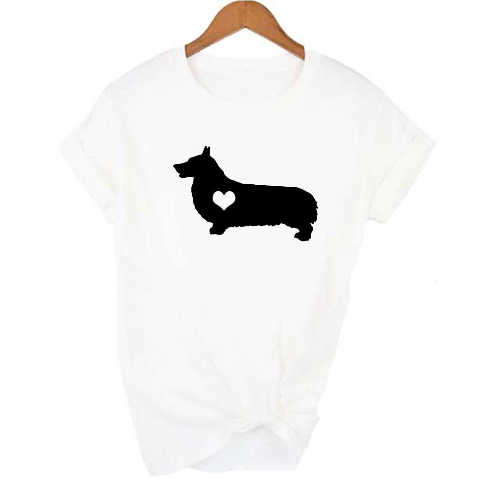 Corgi Dog Lover Shirt Women Tops Female Tee Gift For Dog Mom Dog Pet Lover