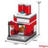 DIY Architecture Store Street View Food House Building Blocks Kit Girls Bricks Classic Movie Model Kids Toys For Children