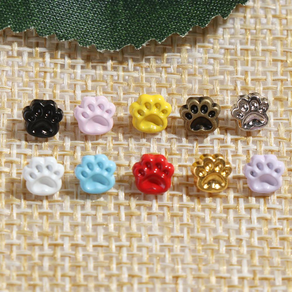 20pcs 5mm Mini Buttons DIY Doll Clothes Metal Buckle Bear Foot Style Buckles for 1/6 Doll Clothing Sewing Accessories