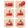 Weihnachtsschlitten Miniatur Holz Weihnachtsmann Schneemann Hirschschlitten Ornament für Kinder Geschenk Desktop Kleine Ornamente aus Holz abnehmbar