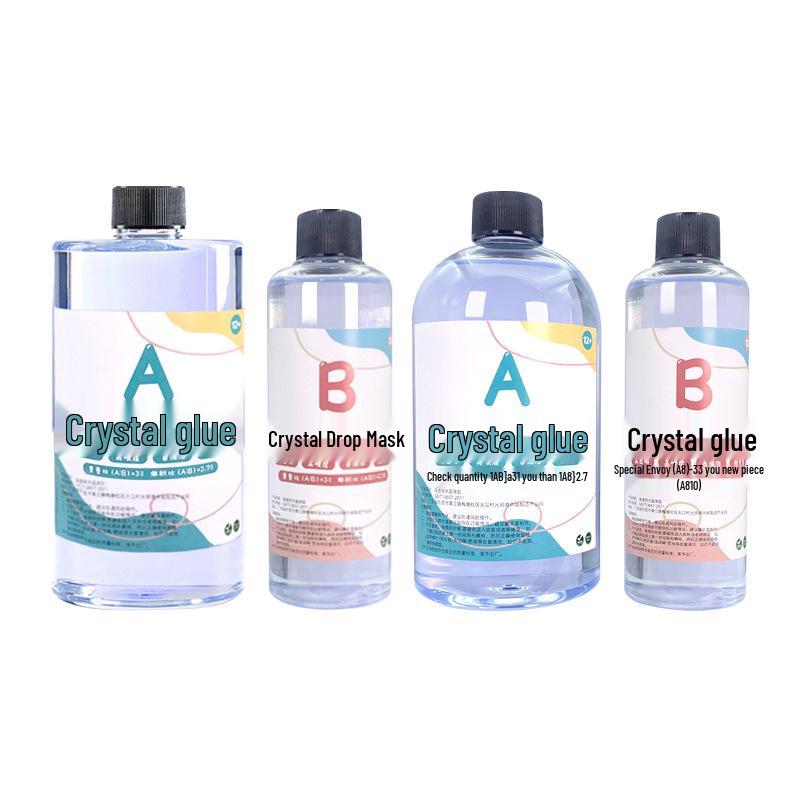3:1 Kristallklar Epoxihartslim, Hög Hårdhet för Smycken & DIY-Hantverk, 1 kg
