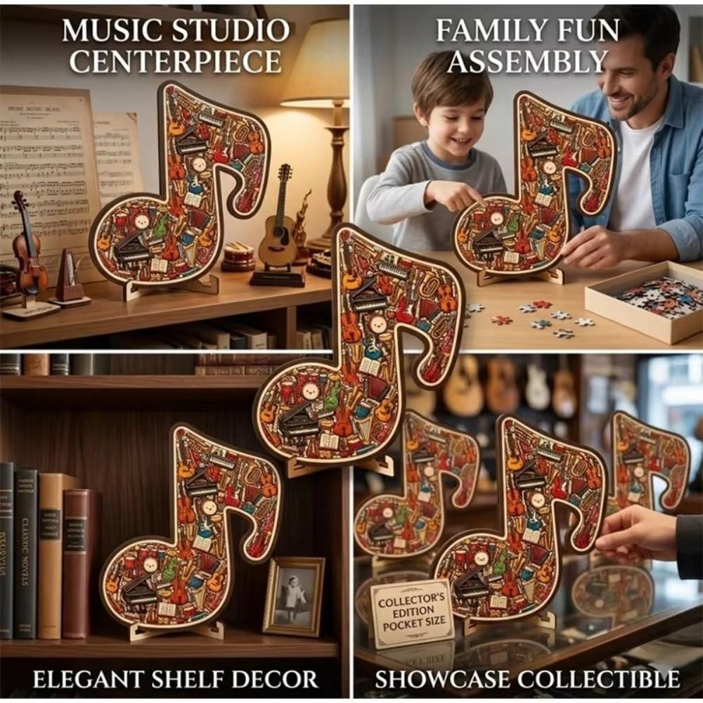 Instrument Print Musical Note Jigsaw Puzzle Irregular Musical Note Puzzle  Desktop Decor