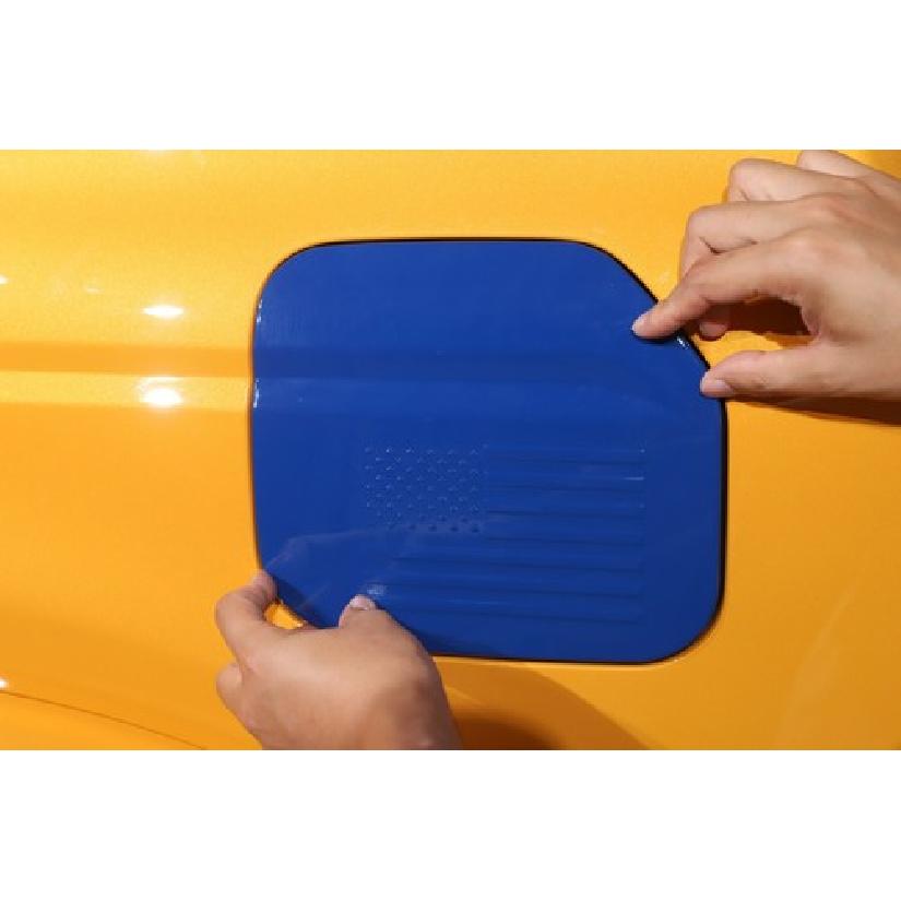 

Filler Fuel Door Tank Gas Cap Cover Trim US Flag for Ford Bronco -2025 Blue