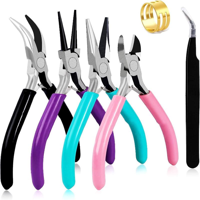 3/4/5 Pack Jewelry Pliers Jewelry Making Pliers Tools Kit With Needle Nose Pliers/Chain Nose Pliers, Round Nose Pliers