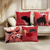 Spanish Running of the Bulls Cushion Cover Soft Plush Throw Pillow Cover  DoubleSided Printed Cushion Case  Sofa  Home Decor