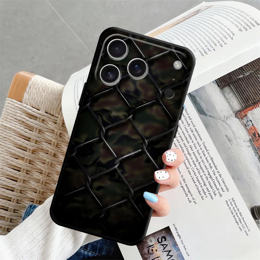 Camouflage Pattern Soft Back Phone Cover Case for iPhone 11 15 Plus 17 16 Pro Max 12 SE 13 Mini 14 17Air X XS XR 7 8