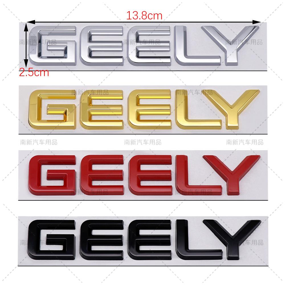 3D Metal Car Rear Trunk Sticker For Geely Xingyue L Monjaro Emgrand EV8 Atlas Vision Boyue Coolray Letter Badge Tail Decoration