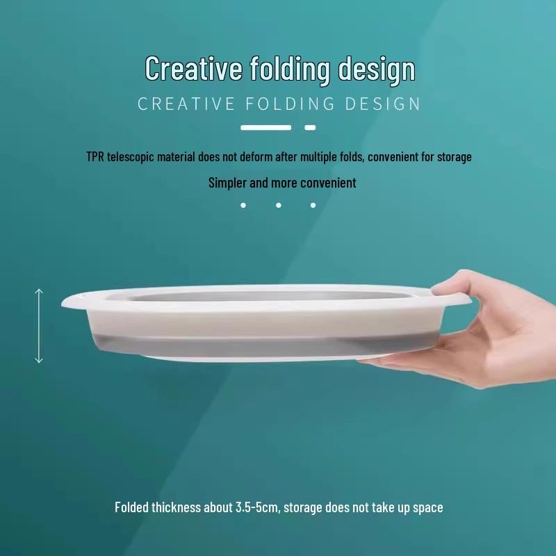 Foldable Plastic Washbasin for Dorms - Portable & Space-Saving Basin, Newcomer Discount 5 Yuan