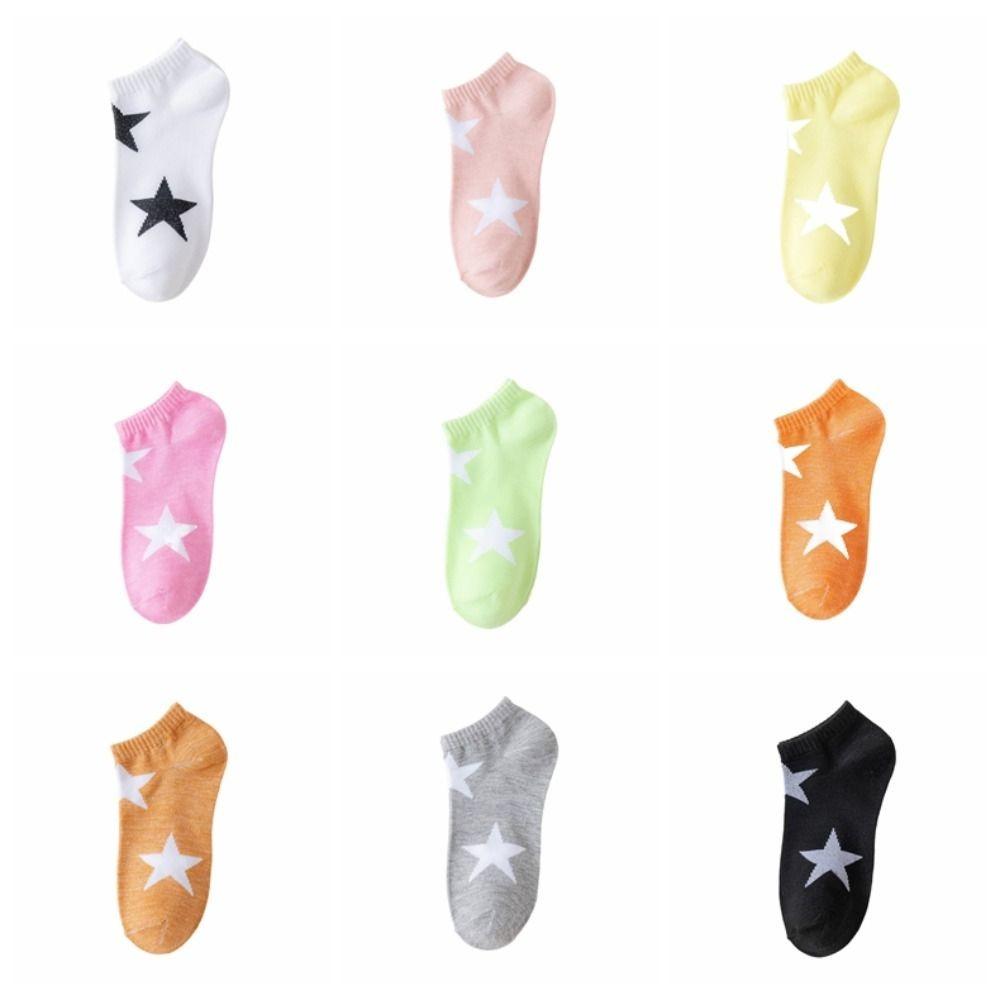 10Pairs Summer Boat Socks Breathable Invisible Socks Casual Y2K Star Short Socks  Girl