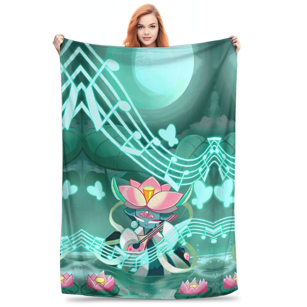 Black Pearl Cookie Flannel Blankets Cookie Run Kingdom Funny Throw Blankets for Home 200x150cm Bedspread