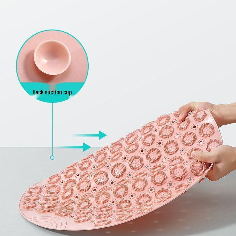 Round Waterproof Anti-Slip Bathroom Mat for Shower, Toilet, and Home