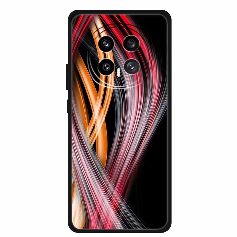 Mobile Phone Protective Case For Honor Magic8 5G Floral Painted Soft Black Silicone Back Cover For Honor Magic 8 2025 Case Funda