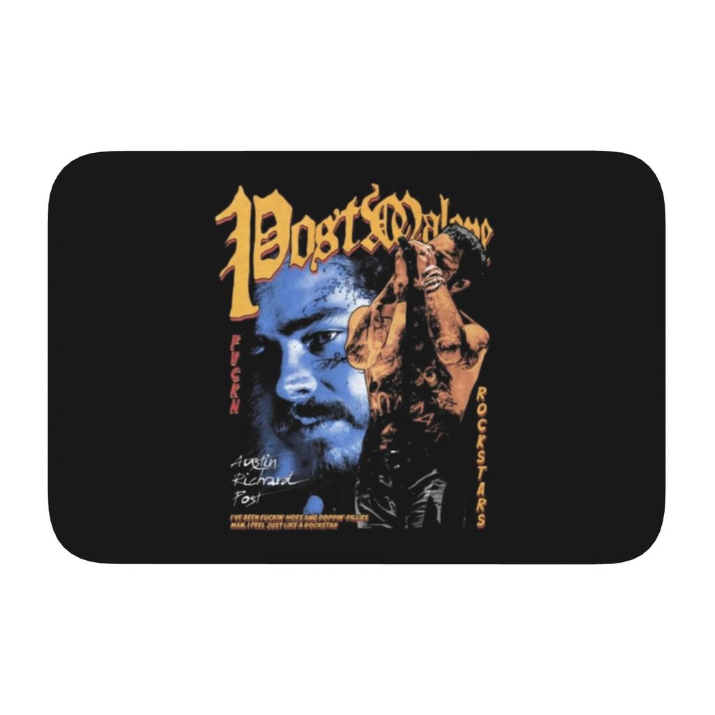 Custom Posts Malones American Popular Rapper Front Door Floor Entrance Mat Indoor Bath Kitchen Doormat Garage Carpet Rug