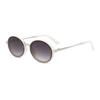 3526 Metal Oval Sunglasses for Men Women, Chic Fashion Round UV400 Sun Glasses, Retro Stylish Personalized Unisex Shades 603402