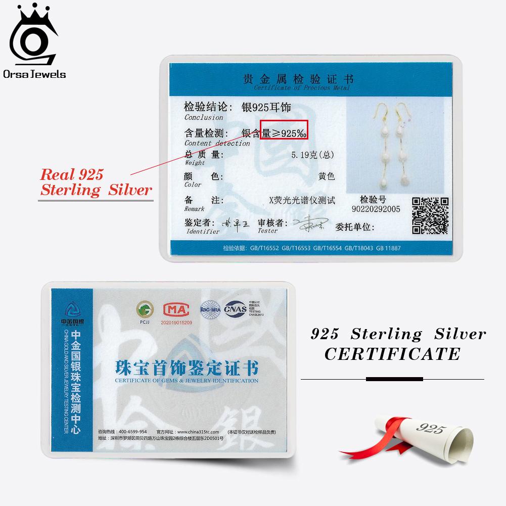 Handmade 925 Sterling Silver Dangle Earrings With Irregular Real Natural Baroque Pearls For Women Jewelry Gpe12