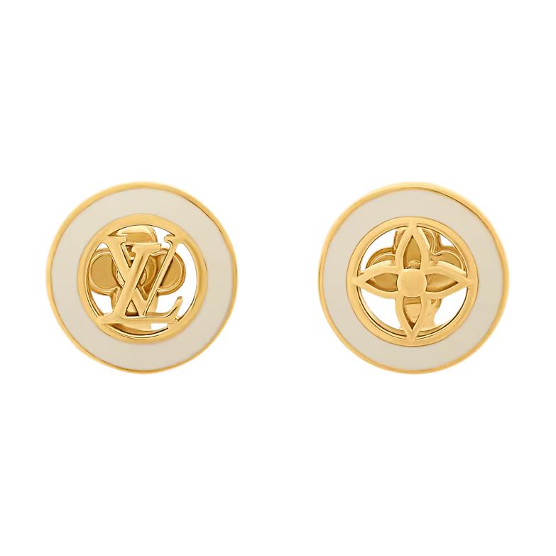 

Louis Vuitton Monogram Floral Pattern Enamel Earrings Women earrings Gold M03921 Basic Packaging-Dust Bag+Box
