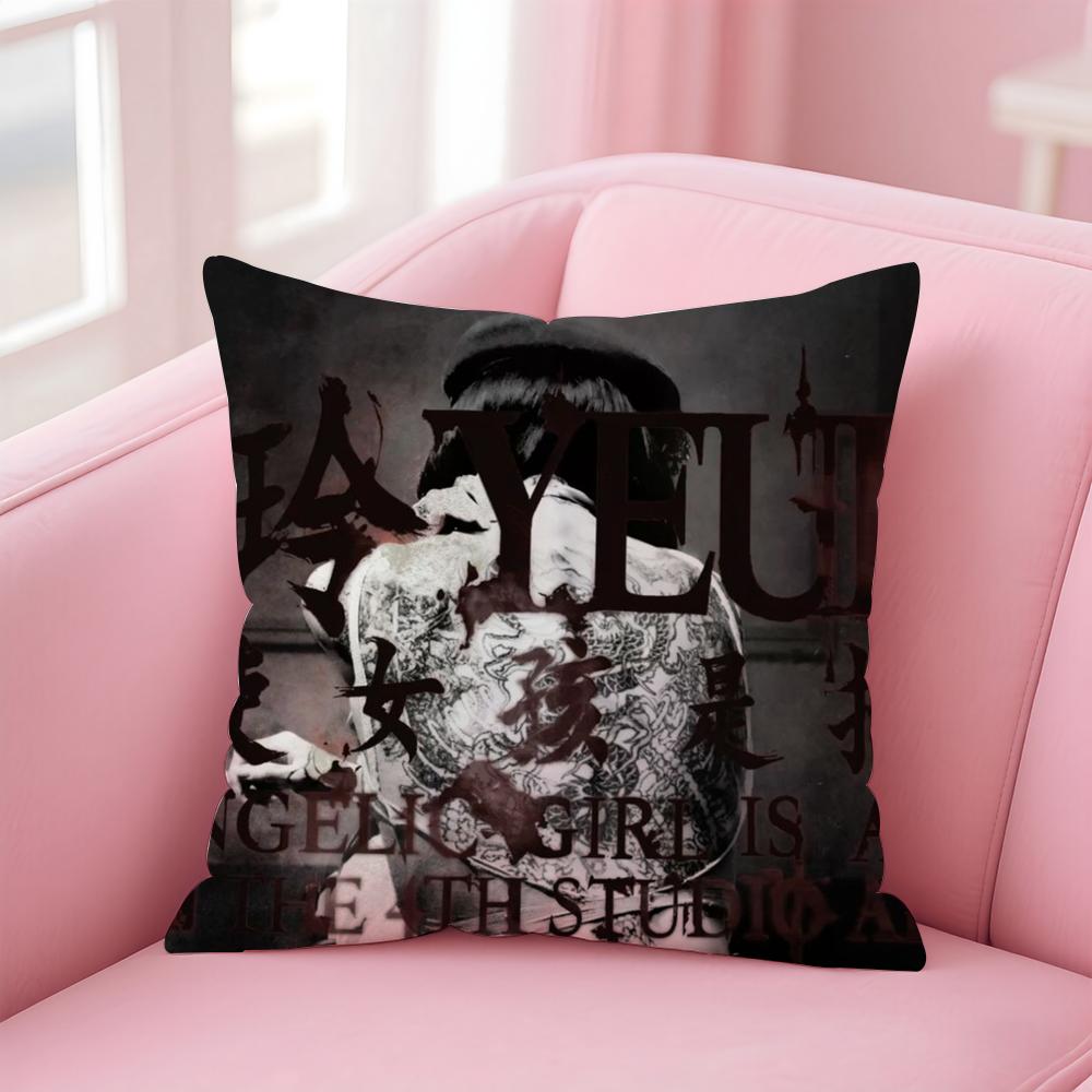 music Y-Yeule Evangelic Girl Cushion Cover Comfortable Reversible Pillow Cover Ideal for Car Sofa Bedroom & Beyond 12x12Inch