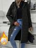 Cross-border European and American New Long Hooded Casual Jacket Women's Cotton Clothes