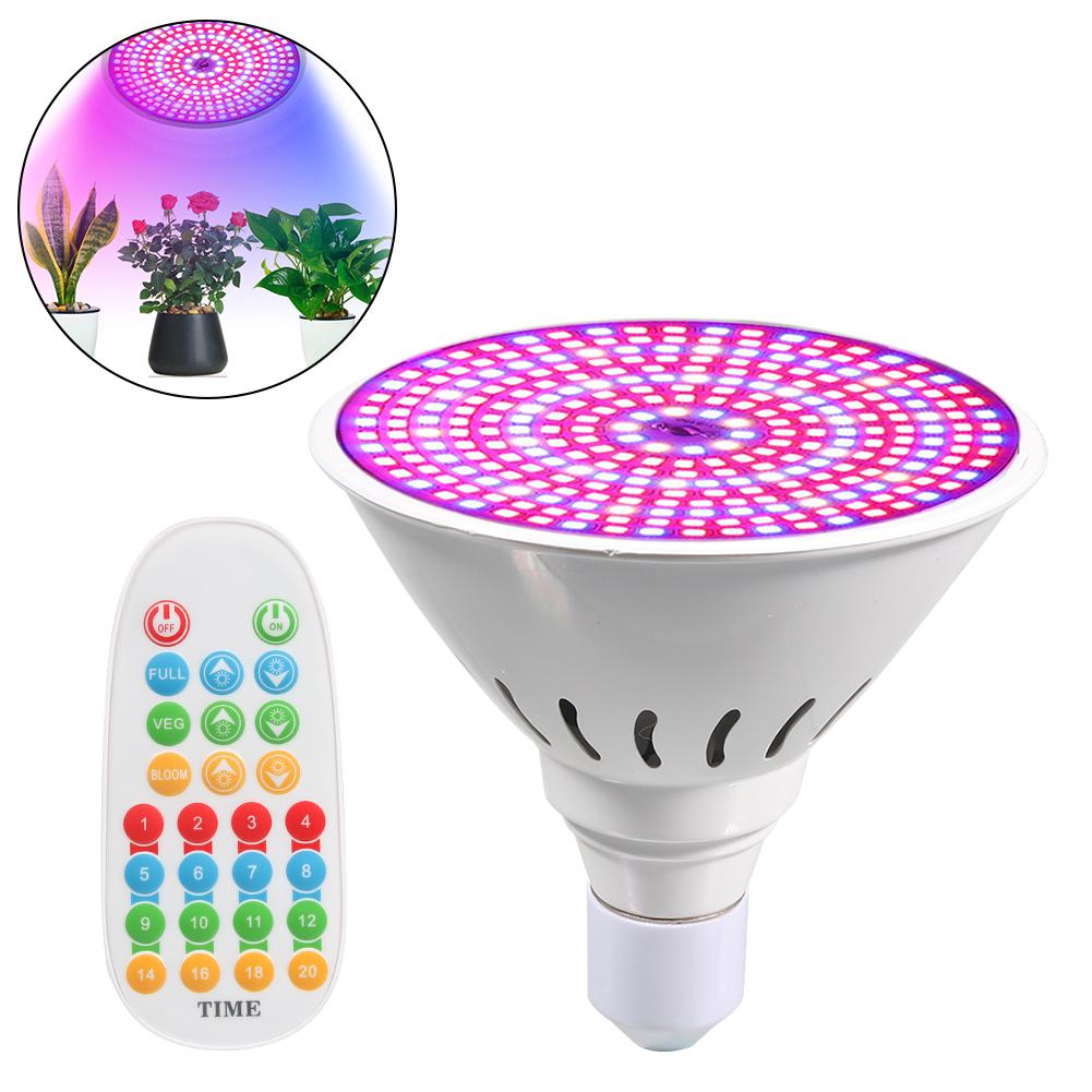 12W Full Spectrum LED Plant Grow Light Bulb Hydroponic With Remote