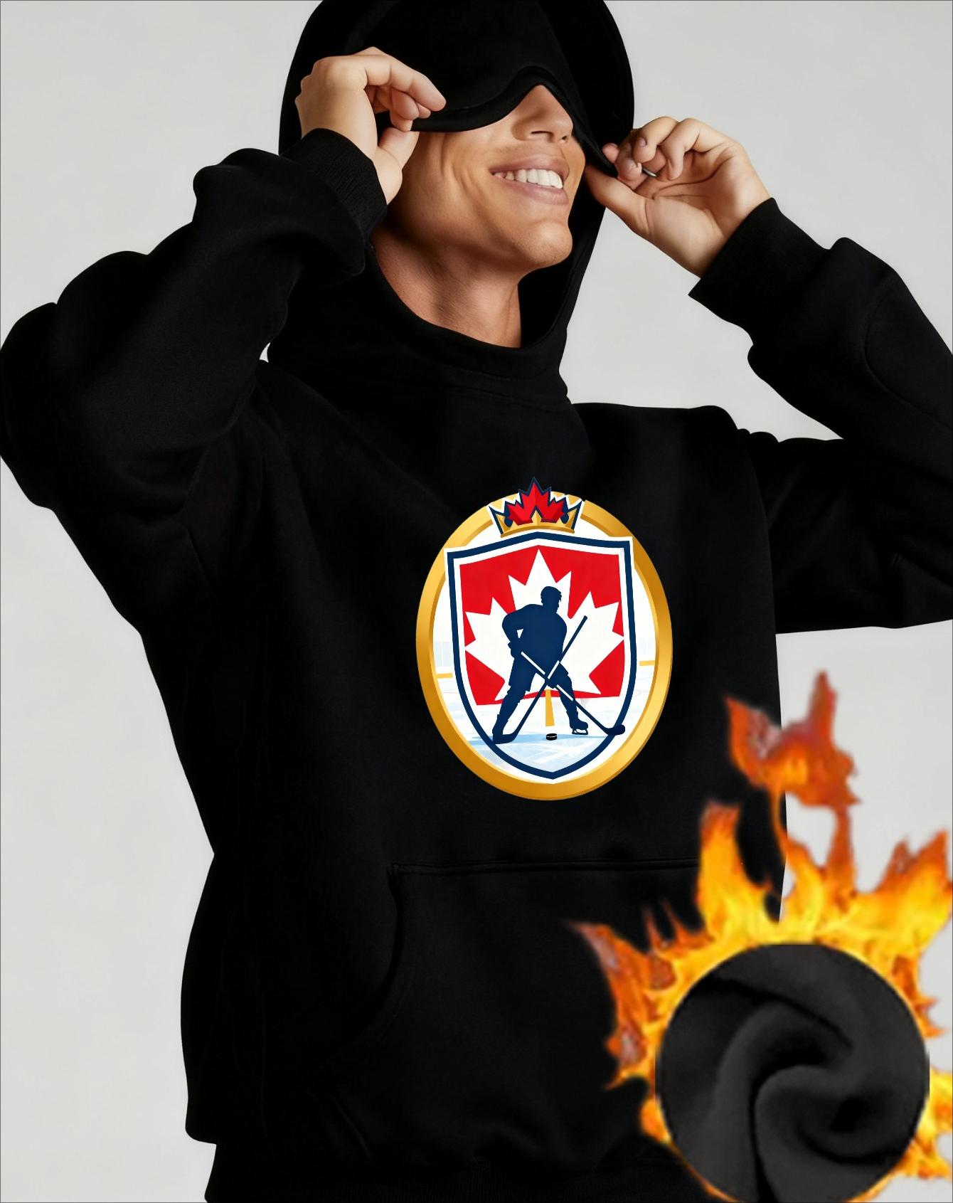 Canada Hockey Men s Sleep Hoodie with Integrated Eye Mask, Smooth & Darkening XXL чёрный