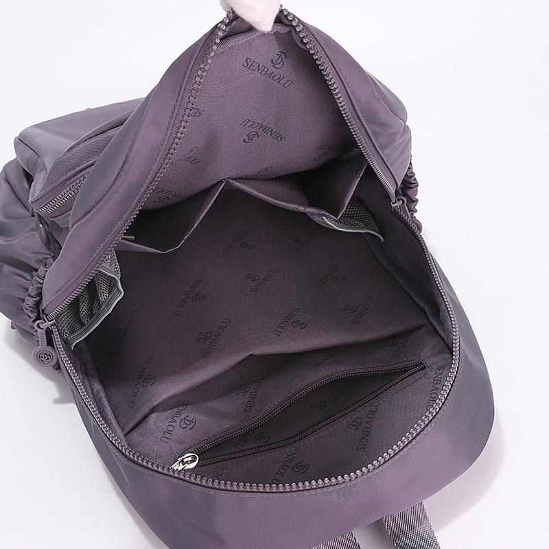Zaino Monocolore da Donna Leggero Impermeabile in Nylon Zaino da Viaggio