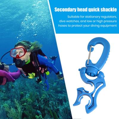Diving Hose Holder Clip with Snap Hook Heavy Duty Diving Double BCD Hose Regulator Retainer Buckle Clamp Dive Snorkeling Accessories