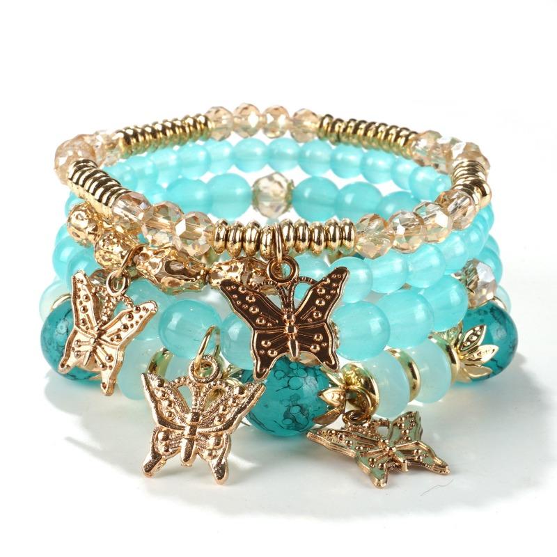 Bohemian bracelet creative tassel multi-layer beaded bracelet