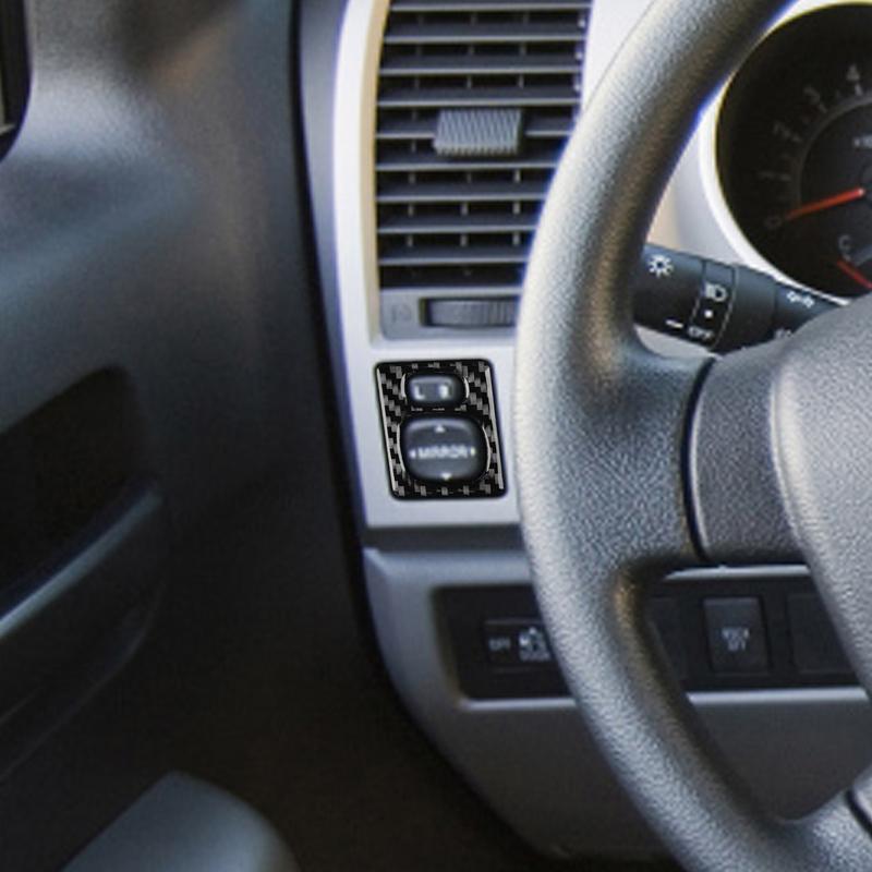 Carbon Fiber Car Accessories Side View Mirror Adjustment Modified Interior Trim Cover Soft Sticker For Toyota Tundra 2007-2013