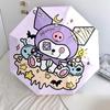 Kuromi Pattern, Automatic Folding Umbrella, Portable and Foldable Design, 8 Ribs, a Christmas or Birthday Gift.