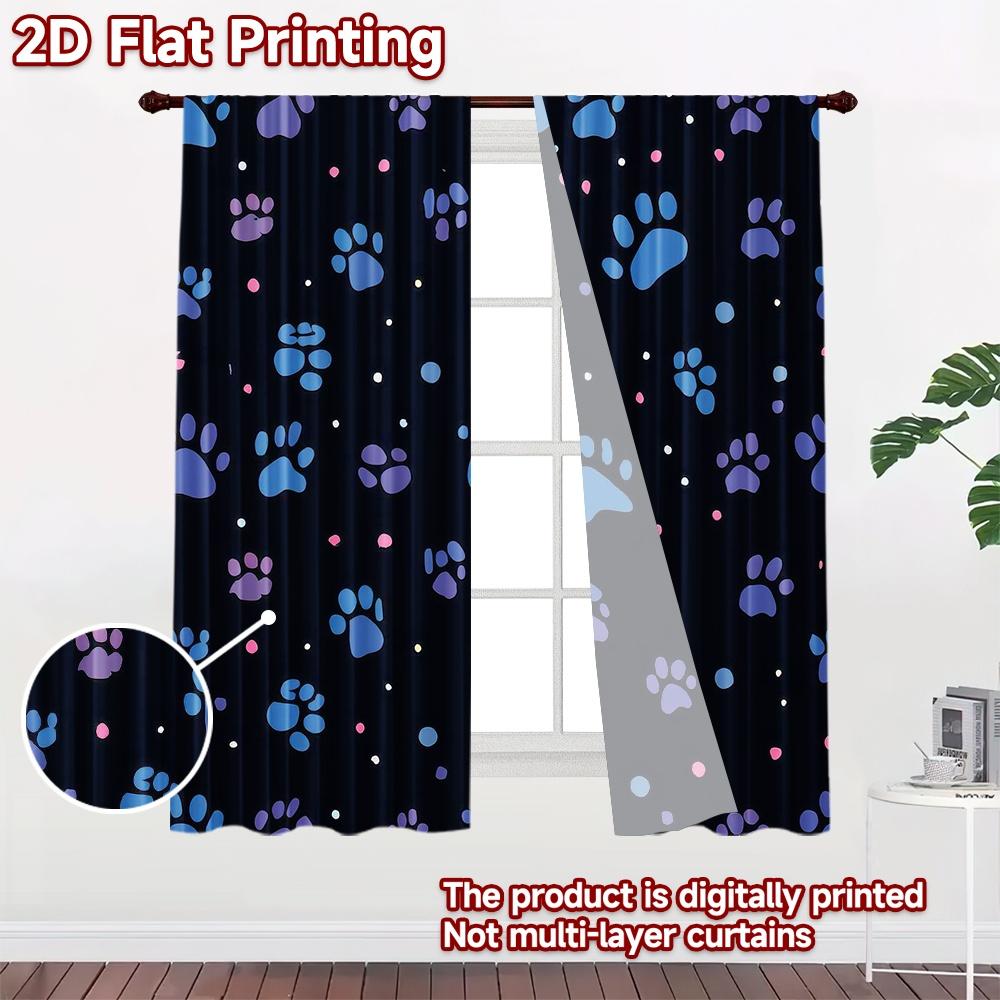 2D flat Photography Backdrop Popular Photography Backdrop Colorful Paw s 100% Polyester Festive Holiday for The perfect