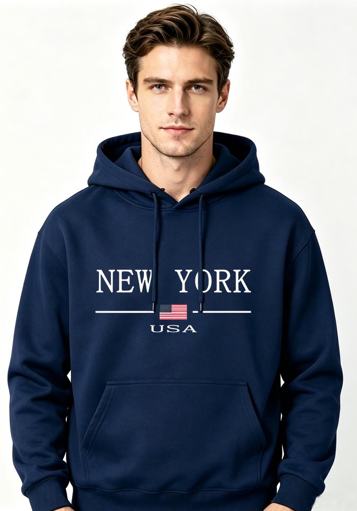 Erkek Kadın New York ABD Şehir Kapüşonluları Moda Harf Baskılı Grafik Sweatshirtler Bol Rahat Harajuku Kapüşonlu Üst Spor Giyim