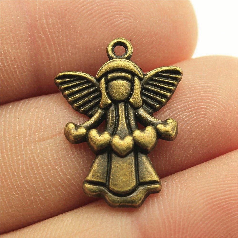 

Подвеска в виде ангела, Женские украшения, Массивные этнические детали и компоненты A19-5pcs-22x16mm