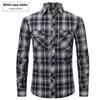 Cozy Up Men's Casual Plaid Flannel Long Sleeve Button Down Shirt