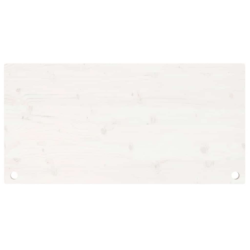 Blat Biurka, Biały, 110X60X2,5 Cm, Lite Drewno Sosnowe