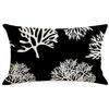 Modern Simple Black And White Pillow Living Room Sofa Bedroom Backrest Single Side Linen Abstract Striped Plaid Pillow Quality