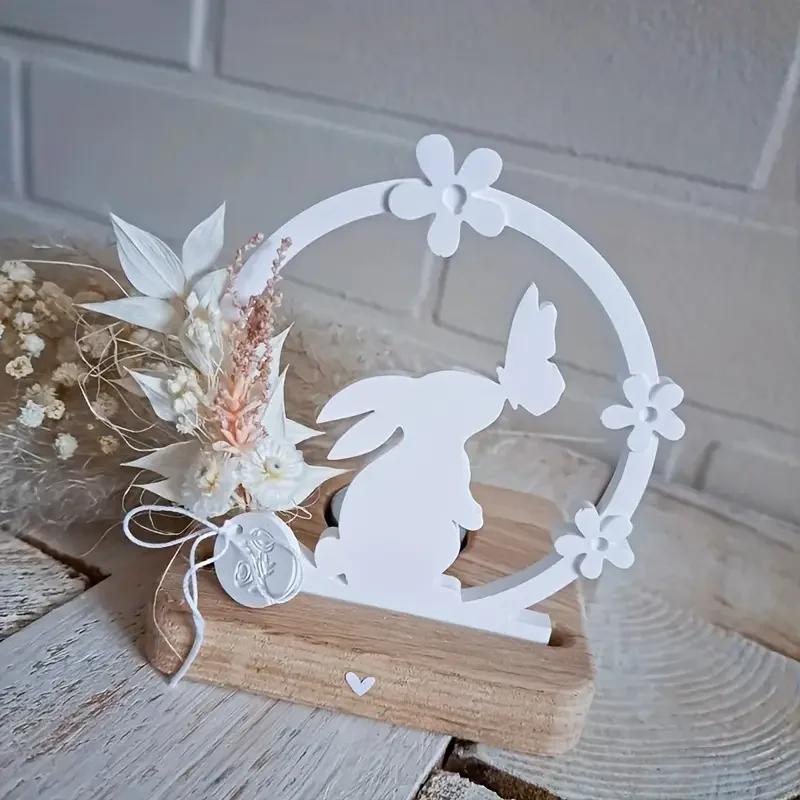 DIY Resin Mold Rabbit Kiss Butterfly Design Circle Bunny - Top Quality for Candle Holder Candy Sticks Home Crafts Decor