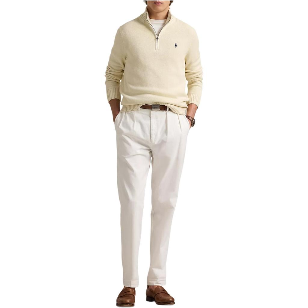 Maglione a maniche lunghe in maglia con colletto a coste, color block e logo ricamato Polo Ralph Lauren da uomo Giallo 710859939-503