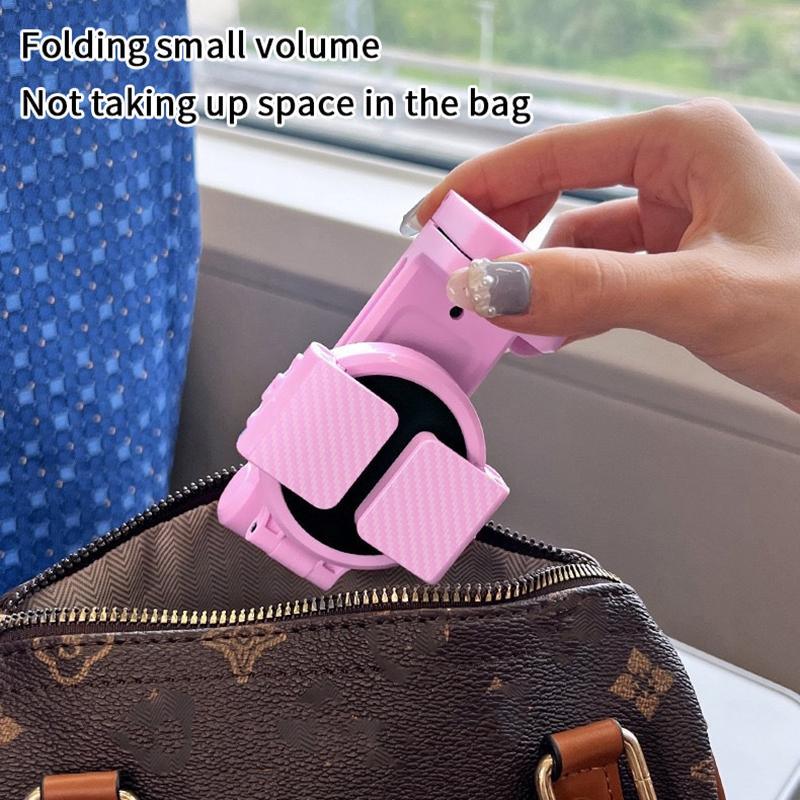 Multifunctional Magnetic Clip-On Cell Phone Holder Adjustable Selfie Holding Airplane Phone Stand Foldable Travel Desk Support
