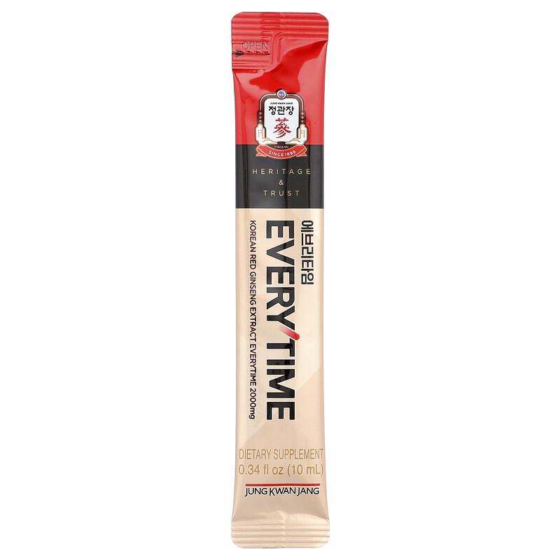 Korean Red Ginseng Extract, Everytime , 30 Sticks, 0.34 fl oz (10 ml) Each