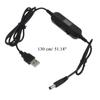 130cm USB To 1.5V 3V4.5V 6V 8V 12V 5.5x2.1mm Adjustable Voltages Cable with LED Voltmeter for Radio Light Fan Toy Clock