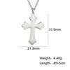 Cazador Trendy Religious Jesus Cross Pendant Necklace Gold Color Stainless Steel Chain Necklaces For Unisex Hollow Jewelry Gift